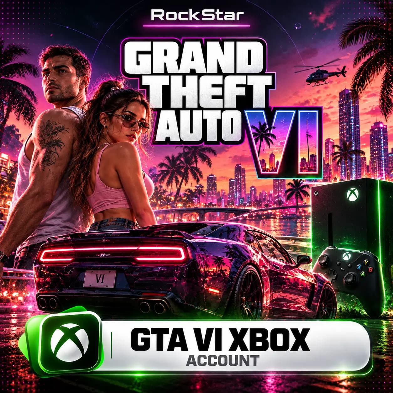 اکانت جی تی ای 6 برای ایکس باکس (Grand Theft Auto VI Xbox Account)