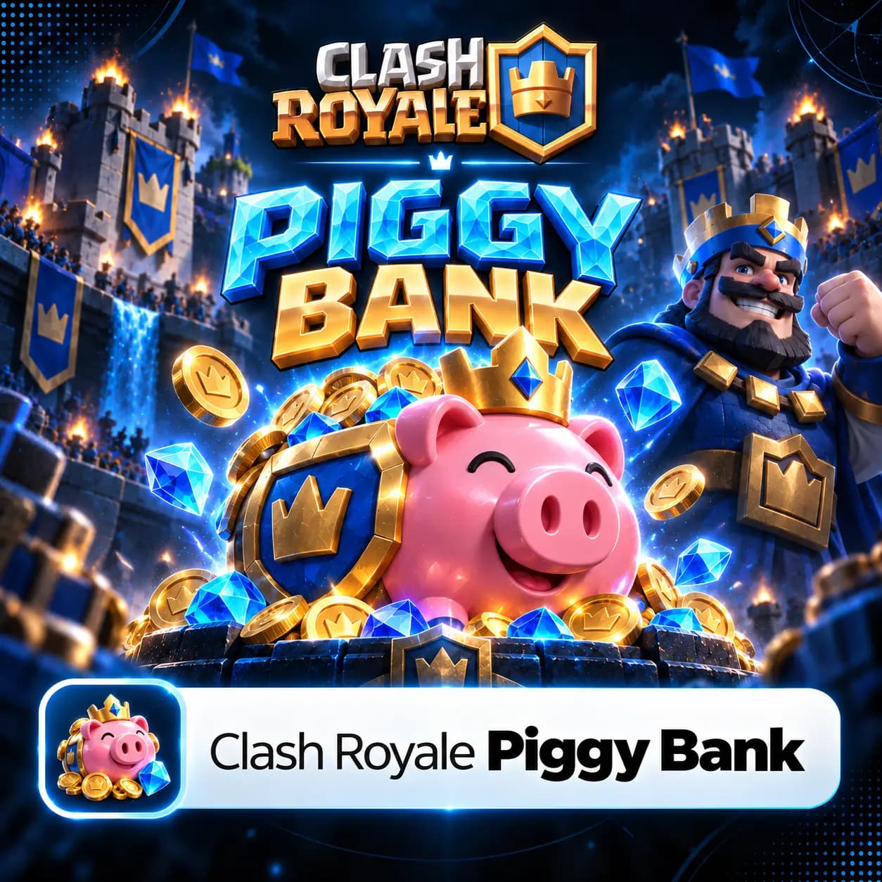 قلک خوکی کلش رویال (Clash Royale Piggy Bank)