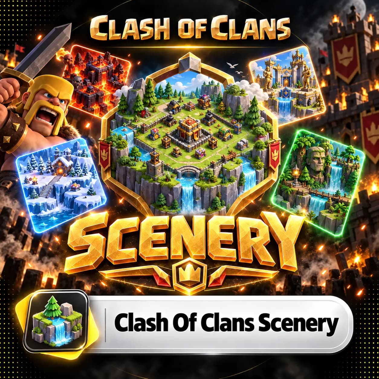 منظره کلش اف کلنز (Clash Of Clans Scenery)