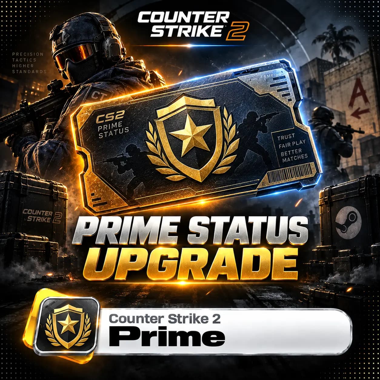پرایم سی اس 2 (CS2 Prime status Upgrade)