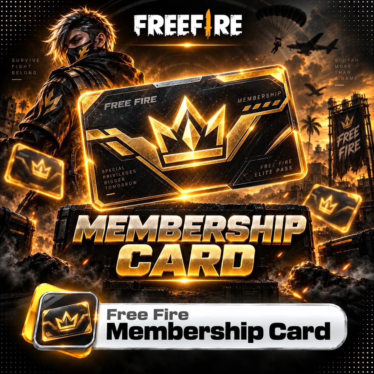کارت عضویت فری فایر (Free Fire Membership Card)