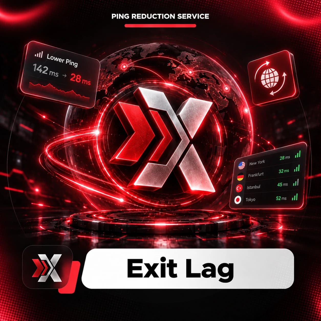 کاهش پینگ اگزیت لگ (ExitLag Ping Reduction)