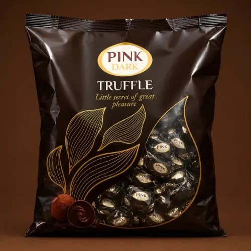شکلات ترافل تلخ PINK | شکلات وارداتی400گرم