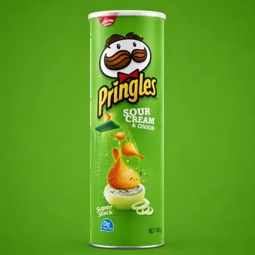 چیپس پرینگلز pringles خامه و پیاز sour cream & onion