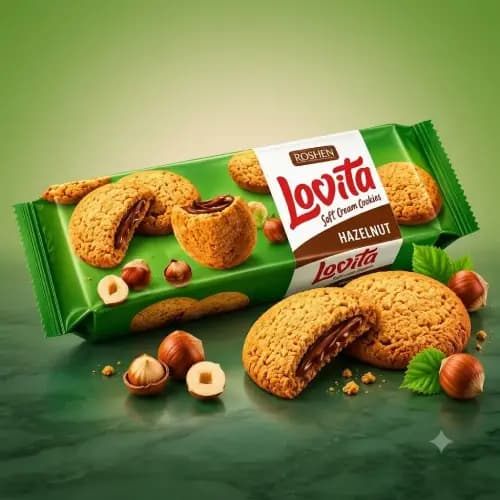 کوکی مغزدار Lovita محصولی از Roshen