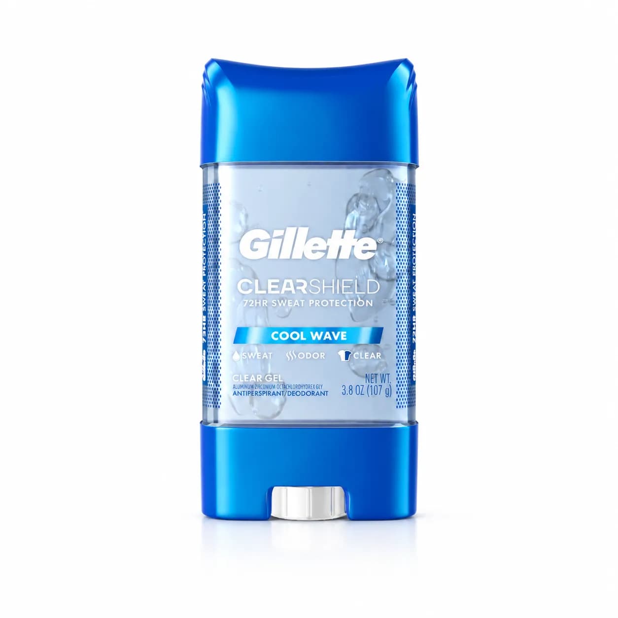 ژل ضدتعریق و دئودورانت مردانه ژیلت با محافظت ۷۲ ساعته وزن ۱۰۷ گرم | Gillette ClearShield Cool Wave - یاز شاپ