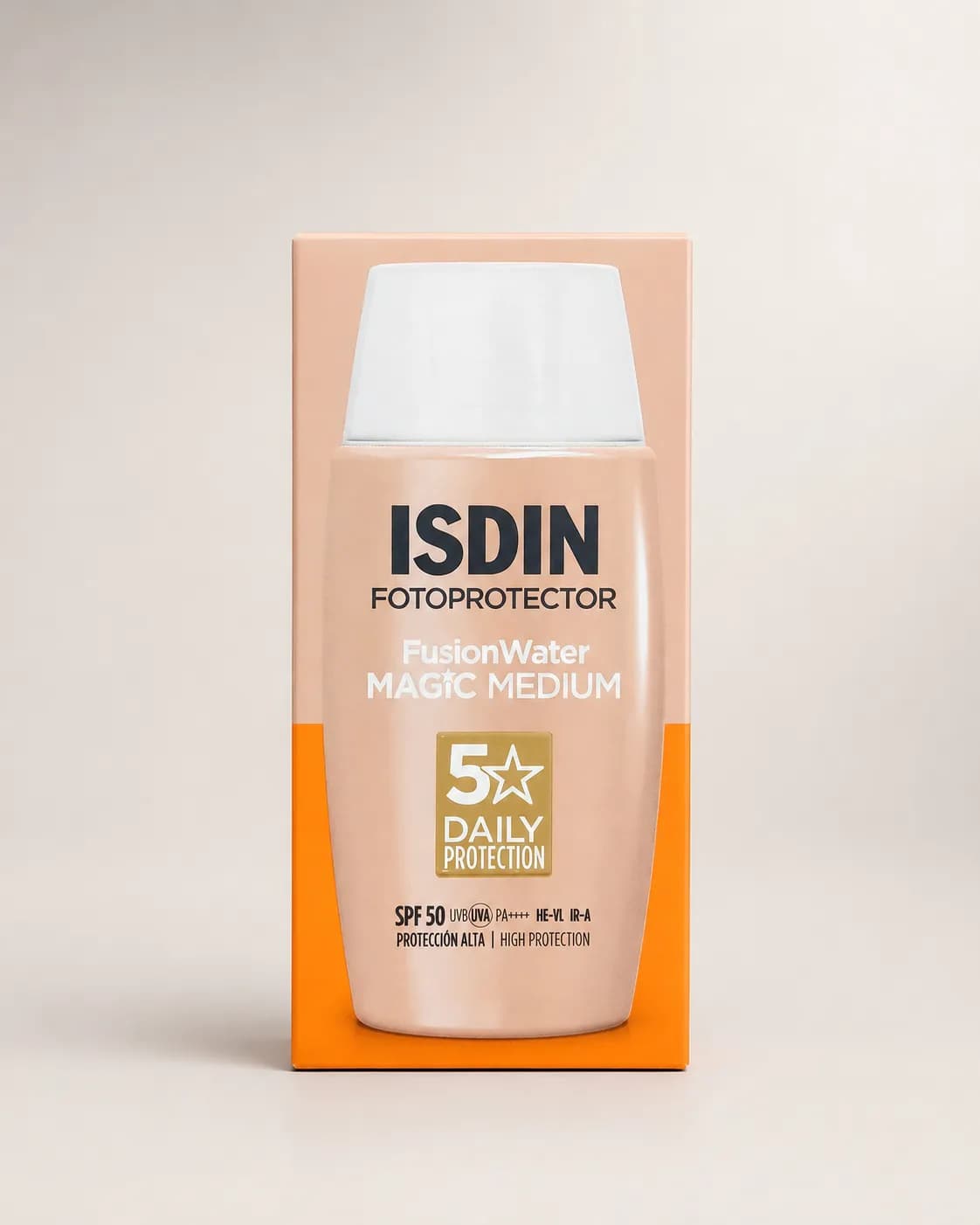ضدآفتاب رنگی فیوژن واتر مجیک مدیوم ایزدین SPF50 حجم ۵۰ میل | ISDIN Fusion Water MAGIC Medium SPF 50 - یاز شاپ — تصویر ۲