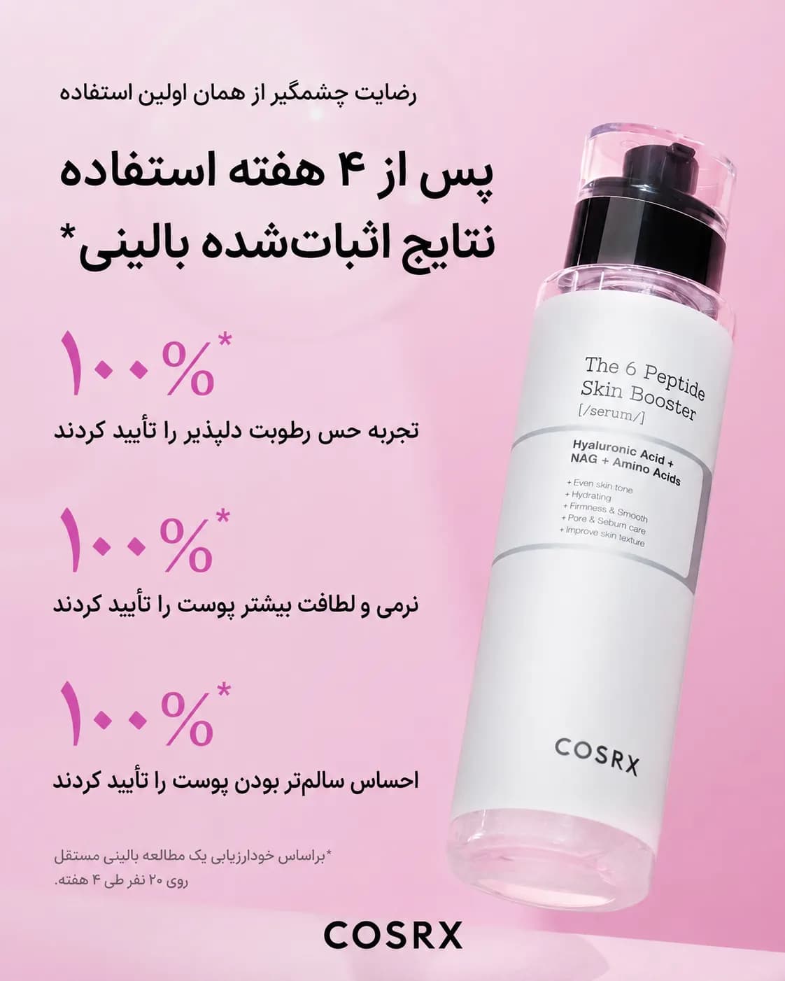 سرم بوستر پپتاید ۶ کوزارکس COSRX The 6 Peptide Skin Booster Serum حجم 150 میل - یاز شاپ — تصویر ۶
