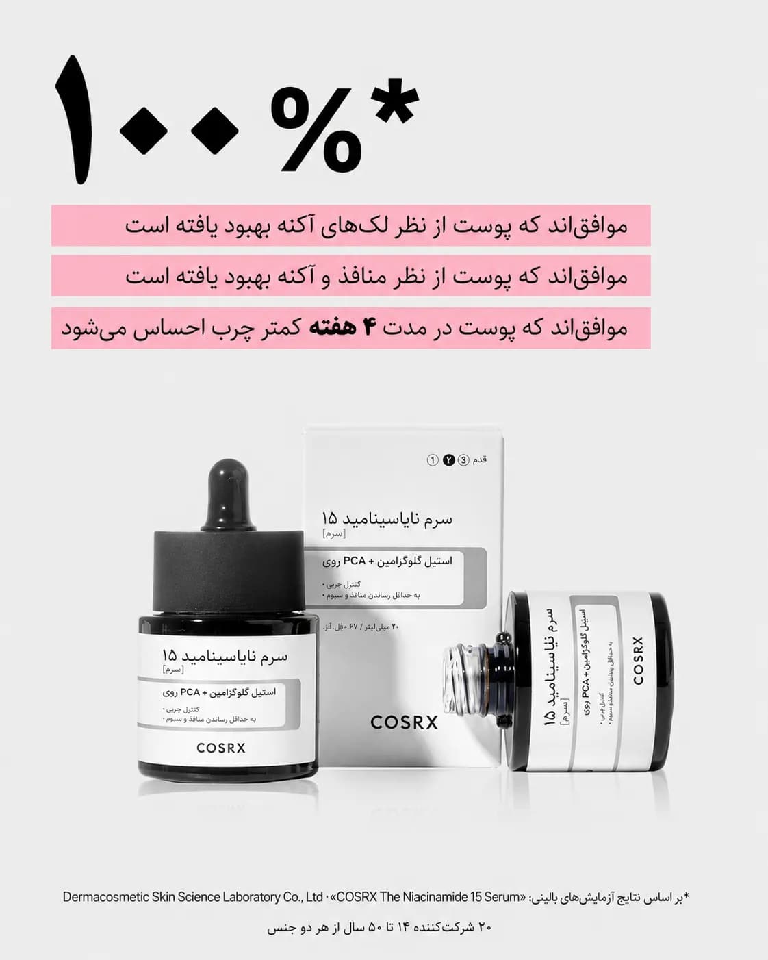 سرم نیاسینامید 15 درصد ضد منافذ و کنترل چربی کوزارکس COSRX The Niacinamide 15 Serum حجم 20 میل - یاز شاپ — تصویر ۶