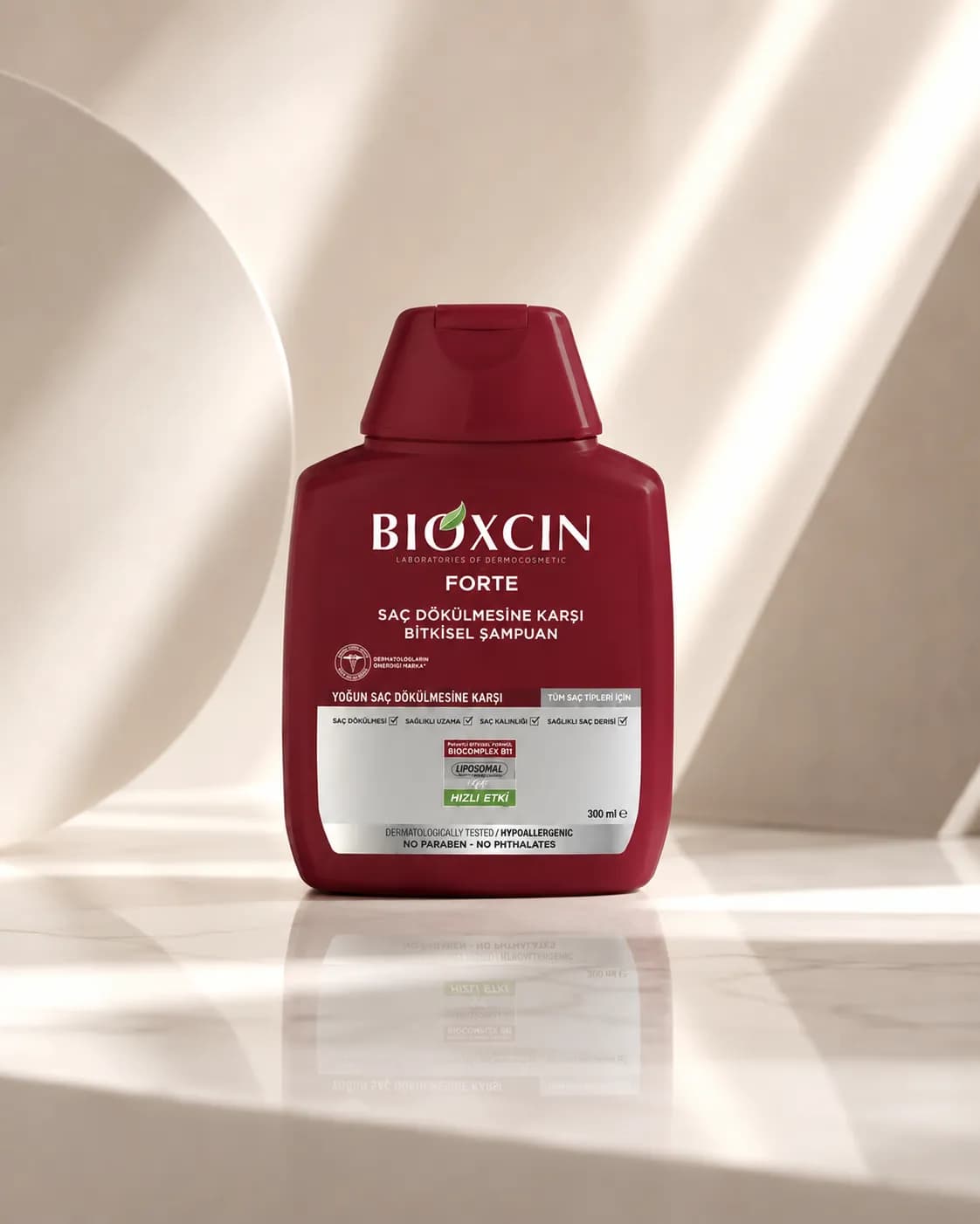 شامپو بیوکسین فورته برای ریزش شدید مو حجم ۳۰۰ میل | Bioxcin Forte Intensive Anti-Hair Loss Shampoo — تصویر ۲