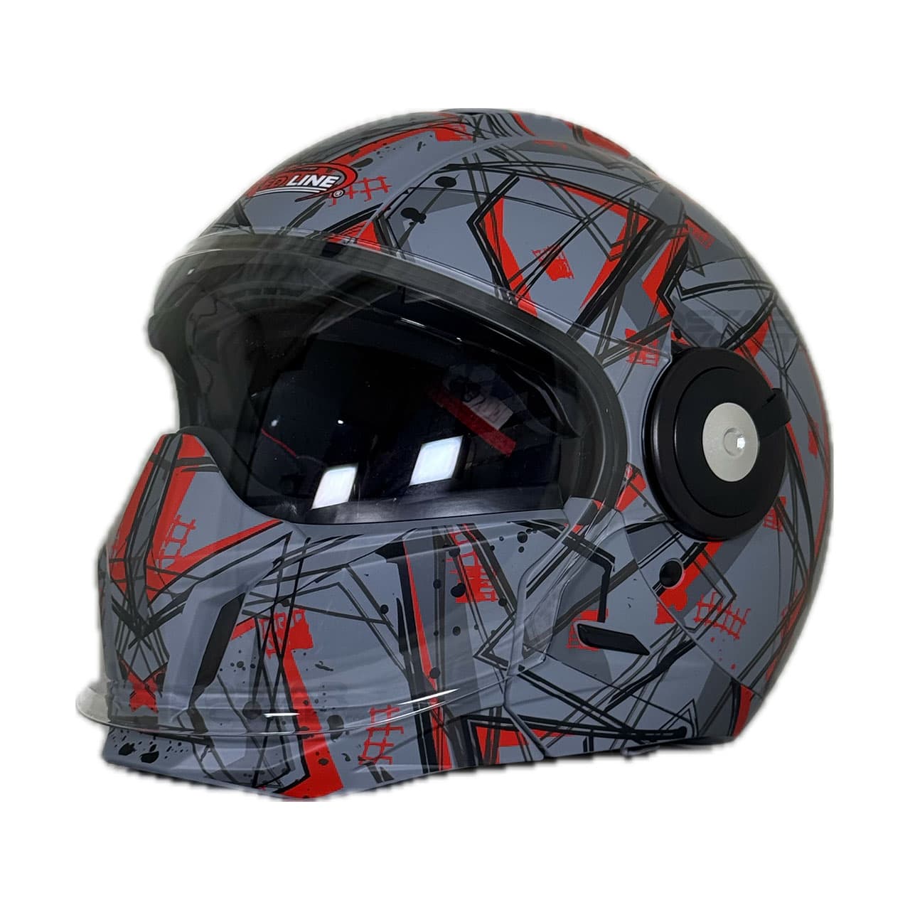 کلاه کاسکت فک RED LINE مدل 976-6-RED