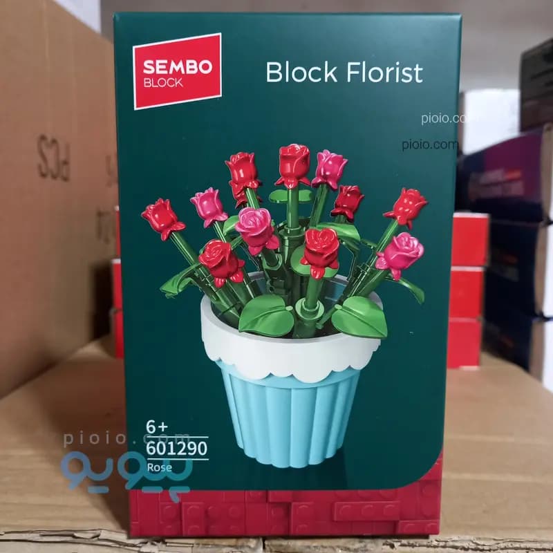 لگو گل و گلدان ساختنی برند SEMBO BLOCK مدل Block Florist — تصویر ۲