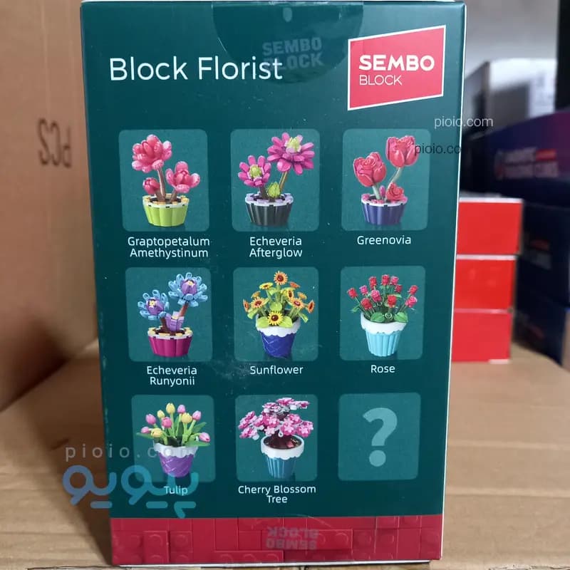 لگو گل و گلدان ساختنی برند SEMBO BLOCK مدل Block Florist — تصویر ۳