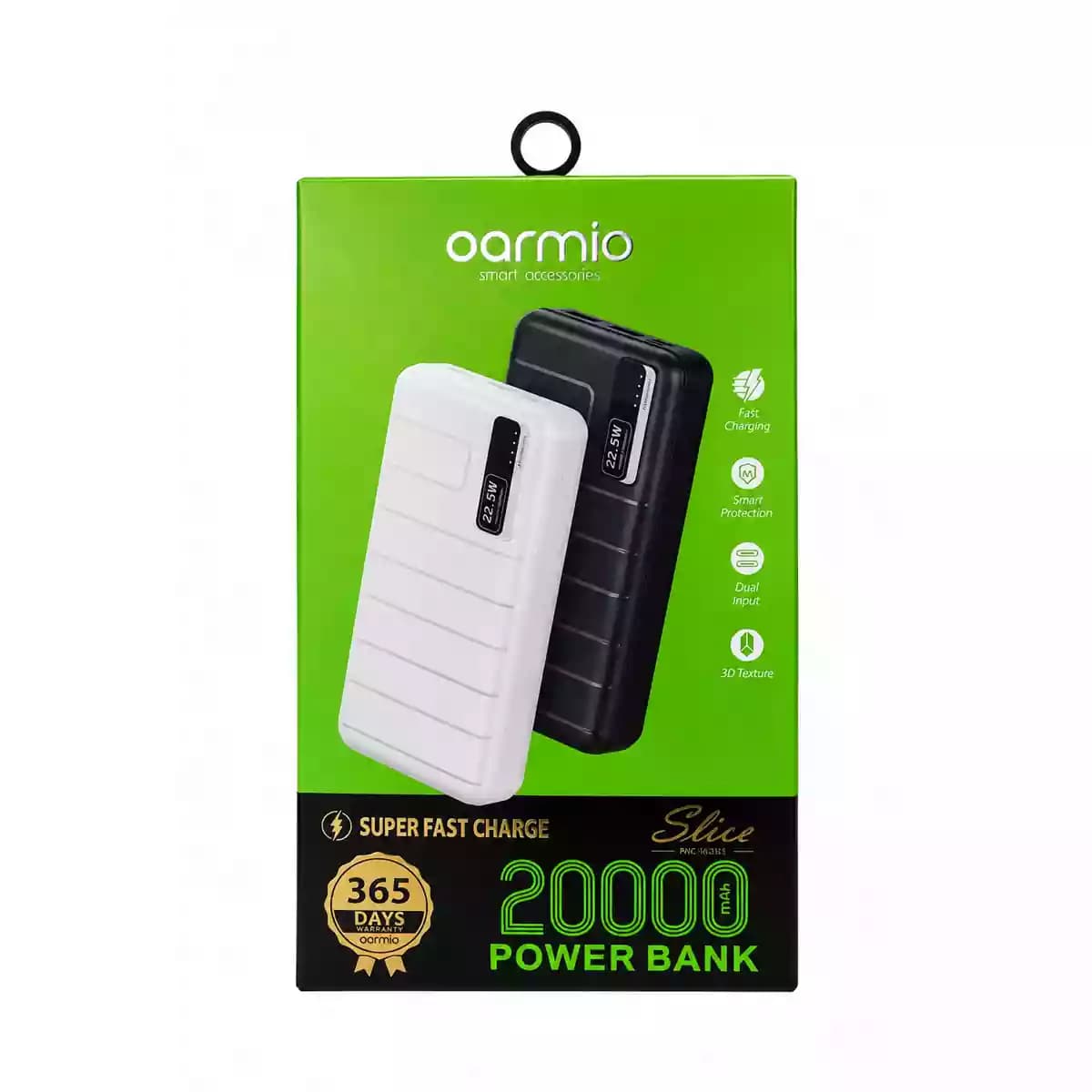 پاوربانک ۲۰۰۰۰ فست شارژ ۲۲.۵ وات اورمیو Oarmio مدل MXQ-M137A — تصویر ۳