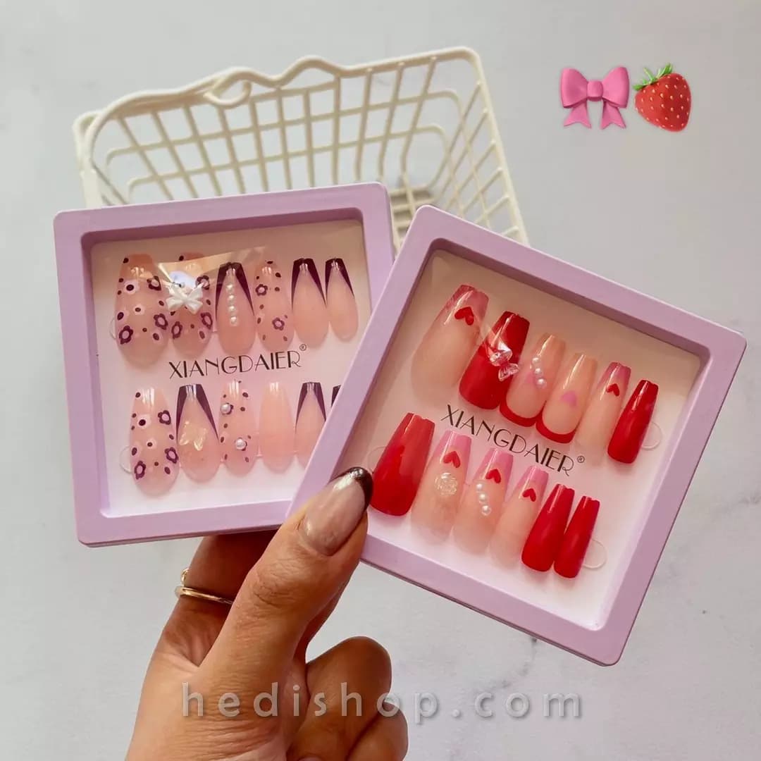 ناخن مصنوعی طرح دار پینک کی Pink Key