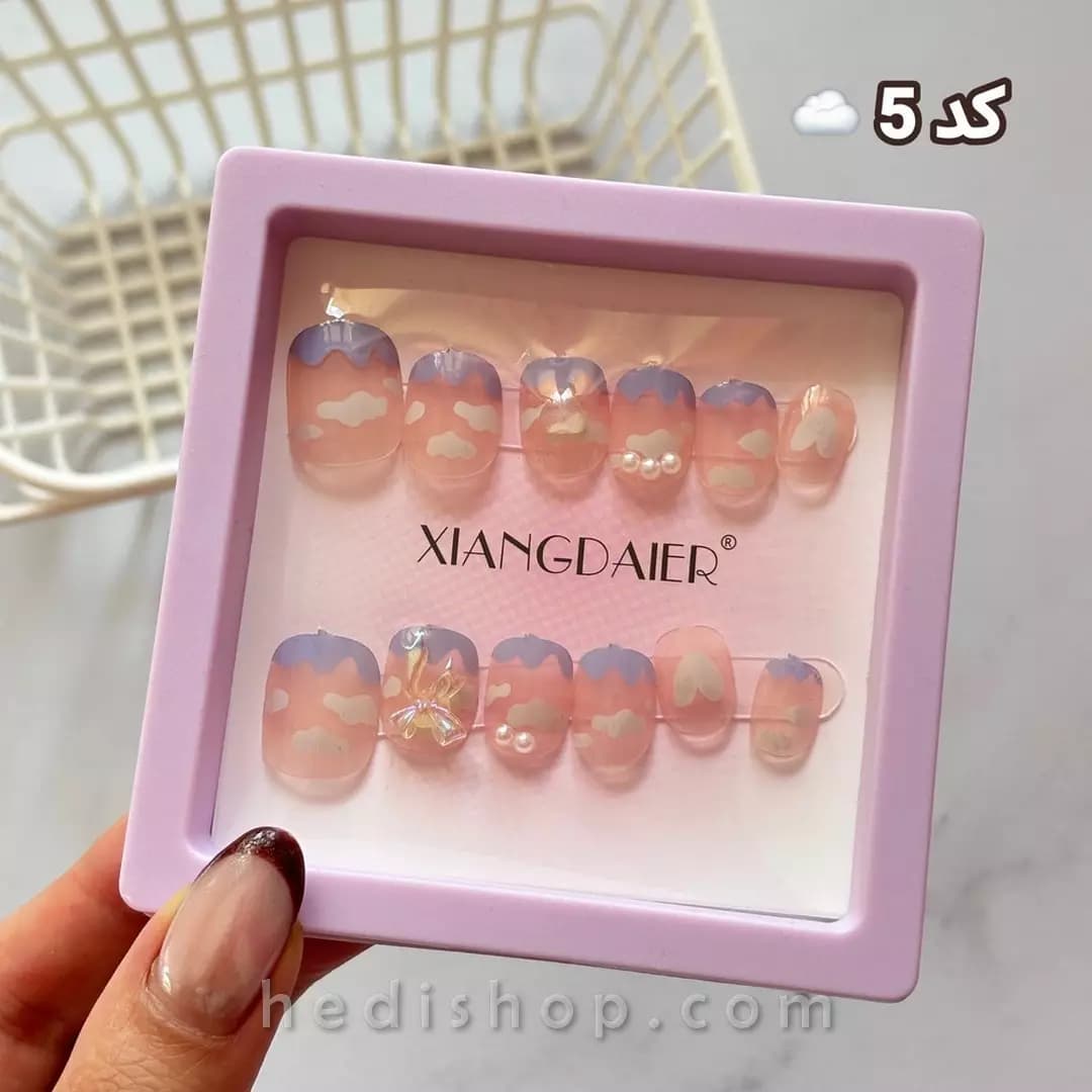 ناخن مصنوعی طرح دار پینک کی Pink Key — تصویر ۶