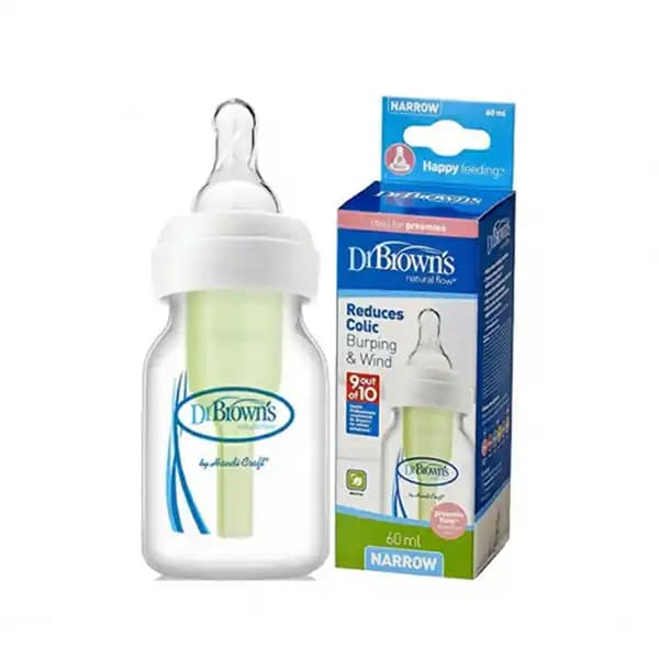 شیشه شیر 60 میل ساده نوزاد دکتر براونز