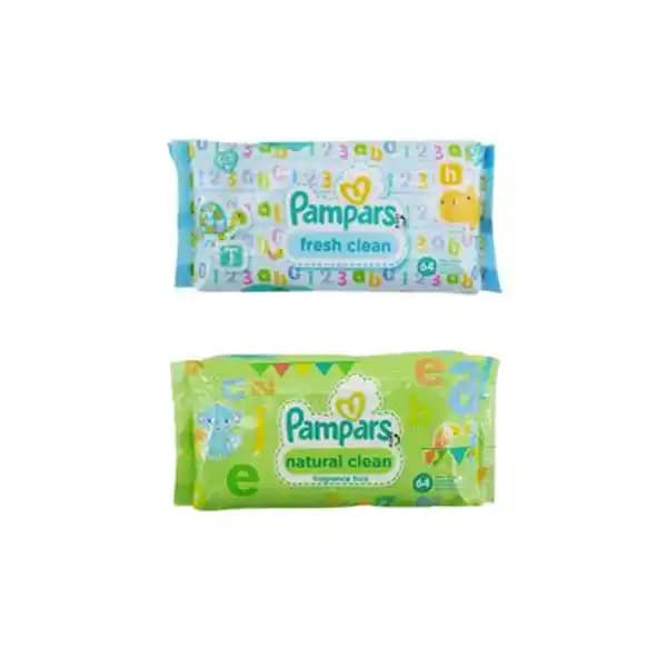 دستمال مرطوب نوزاد بسته 64 عددی برند PAMPERS