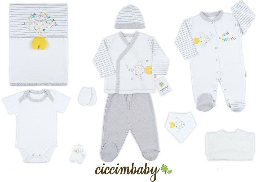 ست 10 تیکه جعبه ای بیمارستانی طرح ماهی برند CICCIM BABY — تصویر ۲