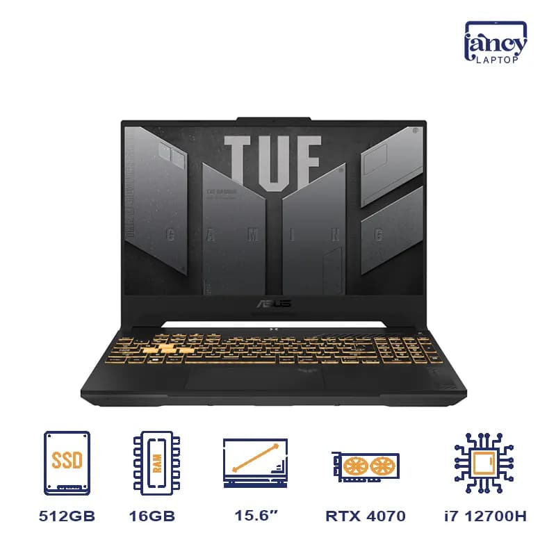 لپ تاپ اپن باکس 15.6 اینچی ایسوس TUF Gaming F15 FX507ZI Core i7-12700H 16GB DDR4 512GB SSD RTX 4070 8GB FHD IPS 144Hz