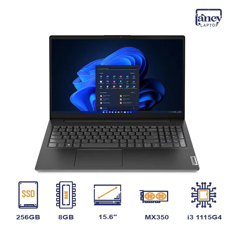 لپ تاپ استوک 15.6 اینچی لنوو V15 G4 Core i3-1115G4 8GB 256GB SSD NVIDIA GeForce MX350 2GB FHD