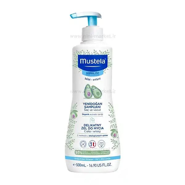 شامپو سر و بدن برند موستلا mustela اورجینال
