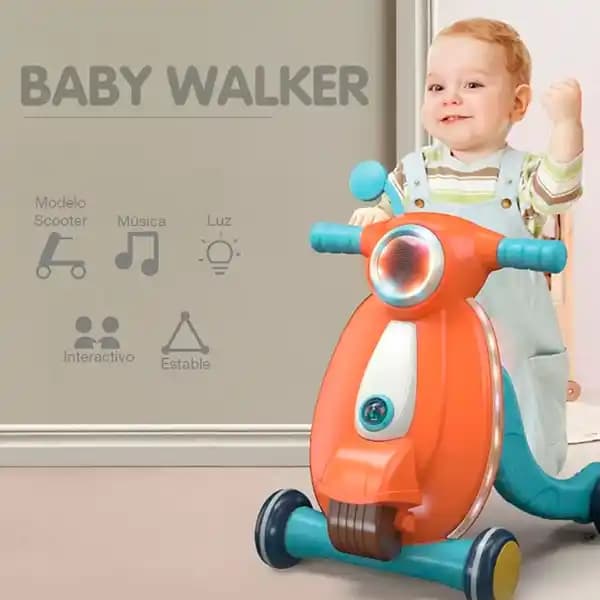 واکر موزیکال کودک طرح موتور وسپا baby waker