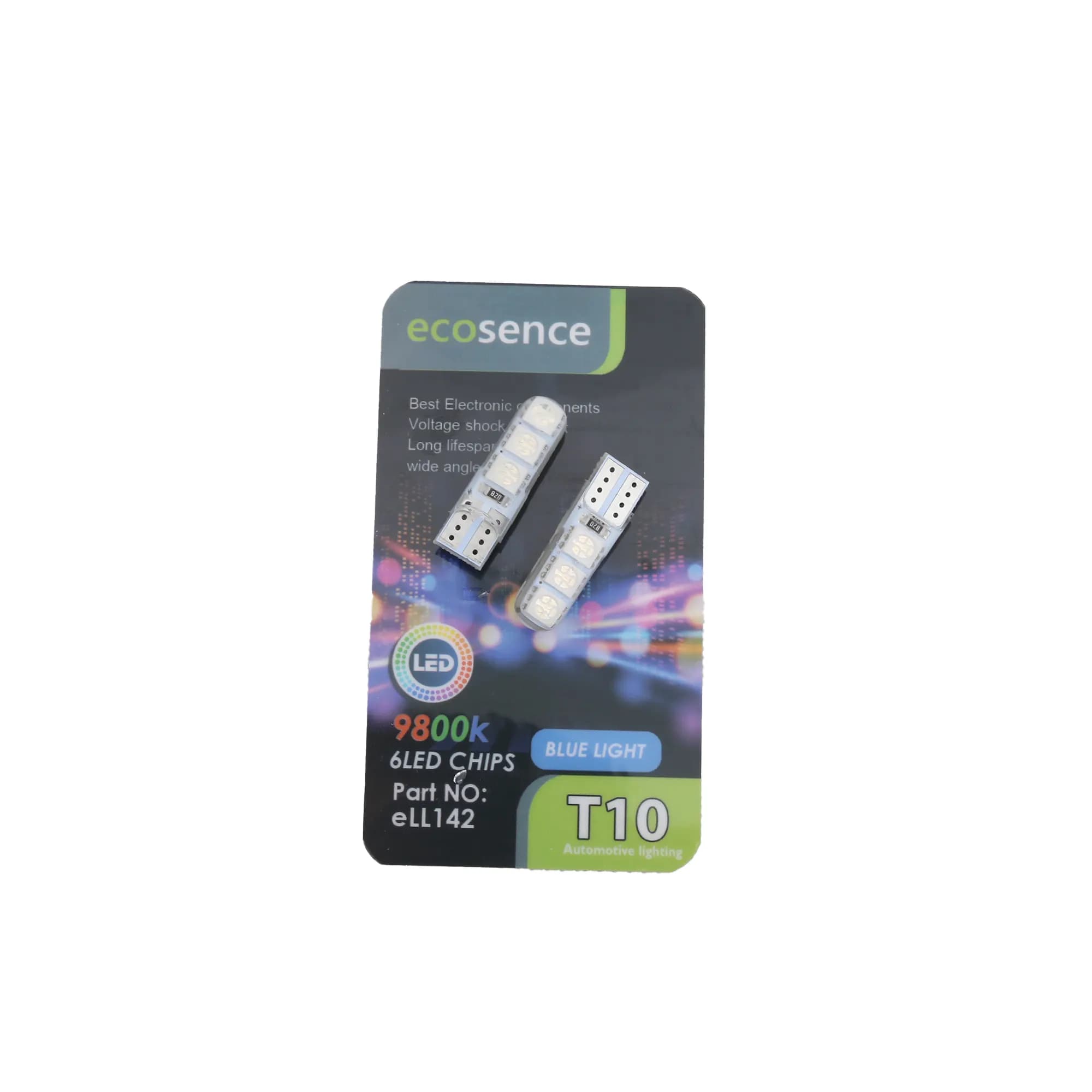 لامپ آریایی ال ای دی 2 طرفه رزین دار 6 چیپ (power LED) آبی | اکو ECO0