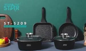 سرویس قابلمه و ماهیتابه گرانیتی ۶ پارچه STAR
