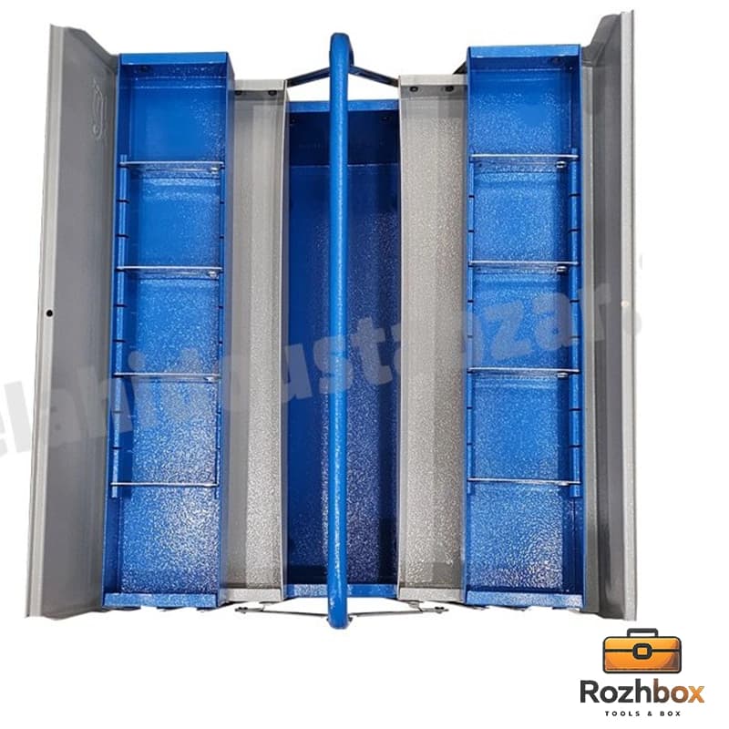 جعبه ابزار فلزی پیشرو 50 سانتی متر 3طبقه فاق بلندpl503 — تصویر ۳