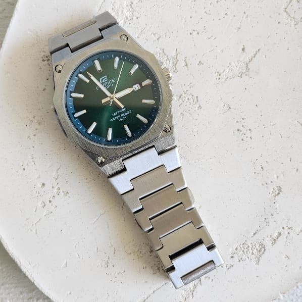 ساعت کاسیو ادیفایس (CASIO-EDIFICE) سبز مردانه موتور ژاپن — تصویر ۲
