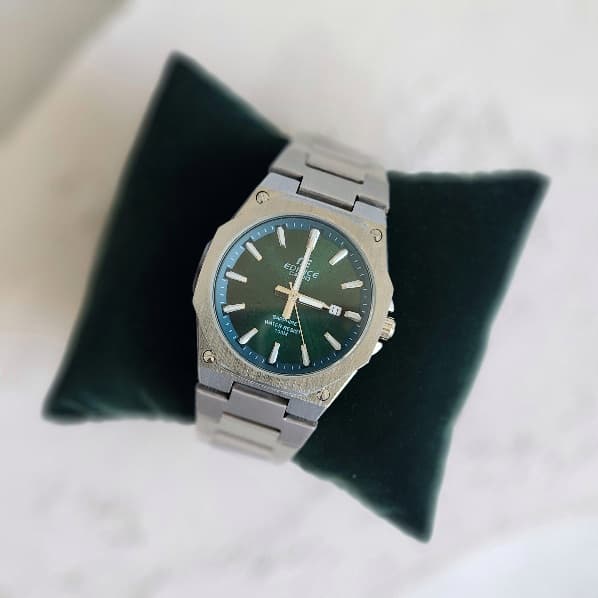 ساعت کاسیو ادیفایس (CASIO-EDIFICE) سبز مردانه موتور ژاپن — تصویر ۵