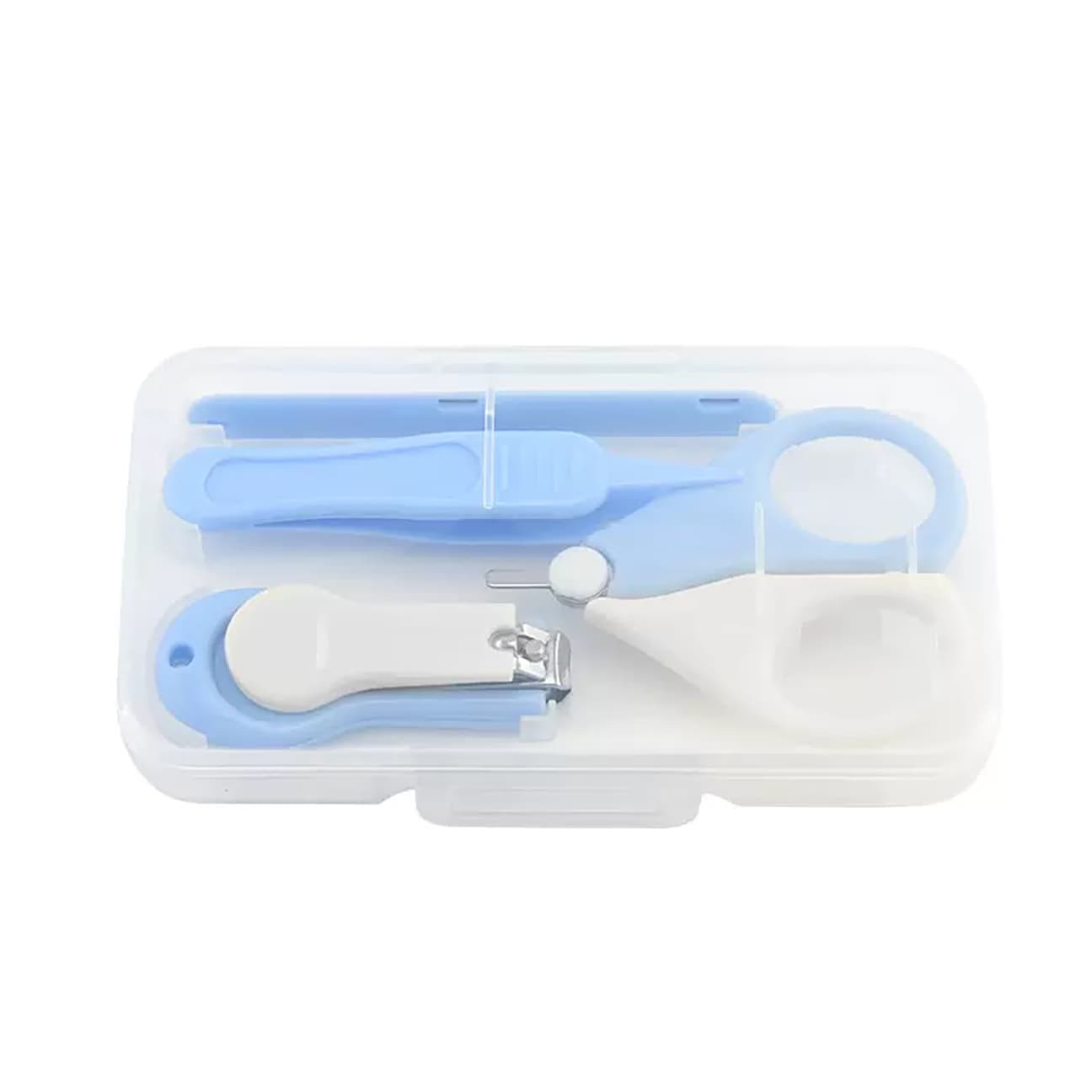 ست ناخن‌گیر و سوهان نوزاد و کودک ۴ عددی با تیغه منحنی استیل — تصویر ۲