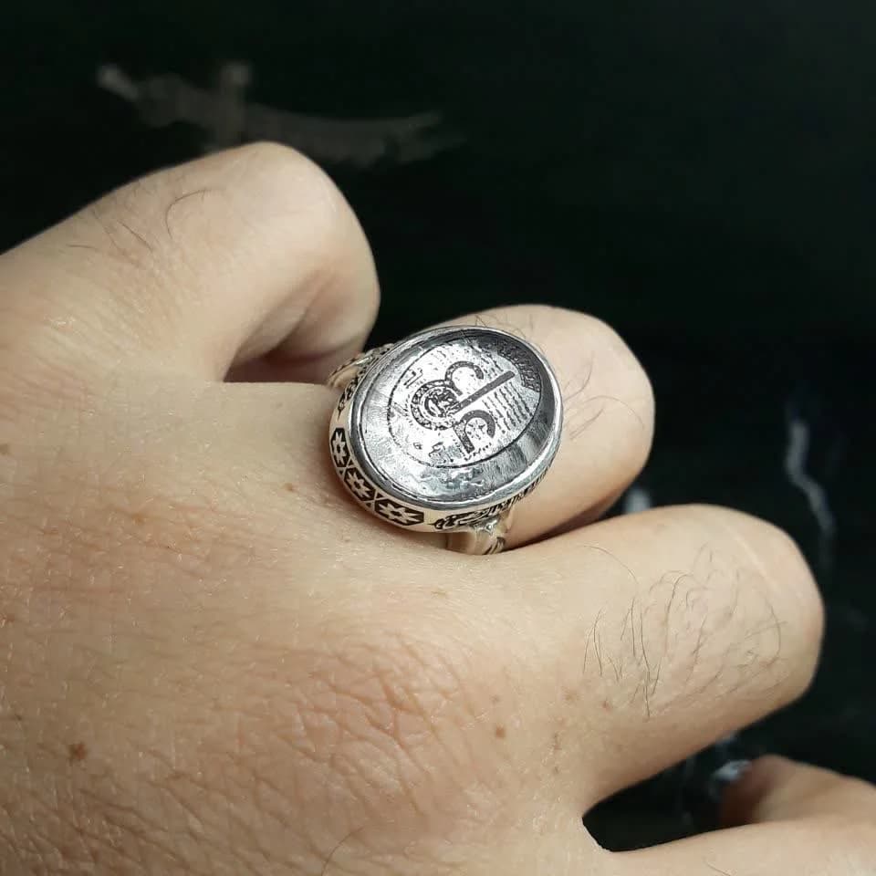 انگشتر مردانه در نجف خطی ناد علی کد 3672 — تصویر ۲