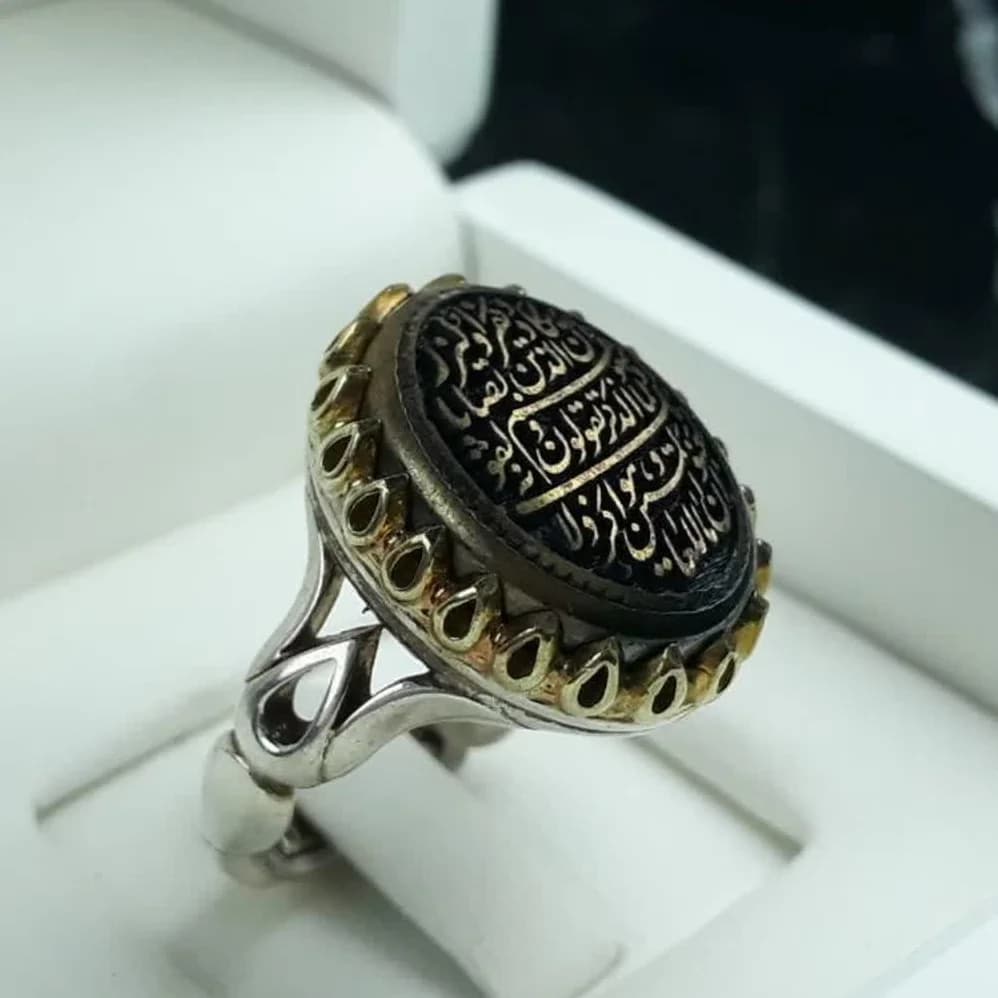 انگشتر مردانه حدید خطی وان یکاد کد 3661