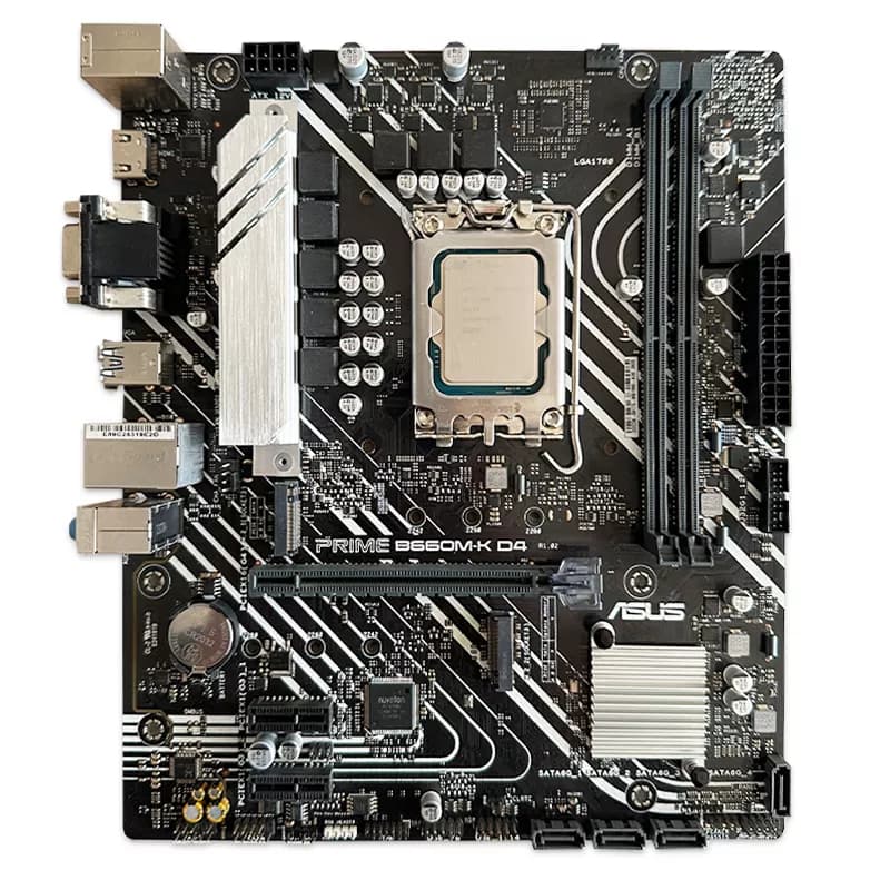 باندل مادربرد ASUS Prime B660M-K D4 + I5 13600KF استوک در حد نو — تصویر ۲