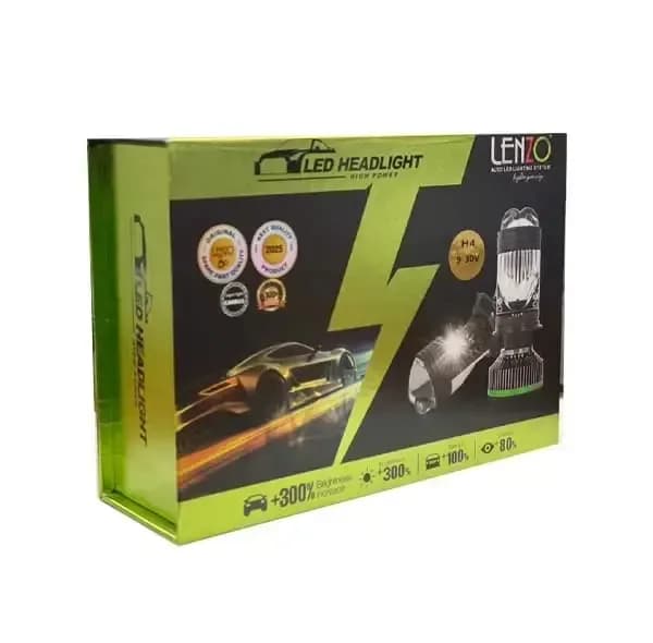 هدلایت خودرو لنزو مدل T9 پایه H4 بسته دو عددی — تصویر ۴
