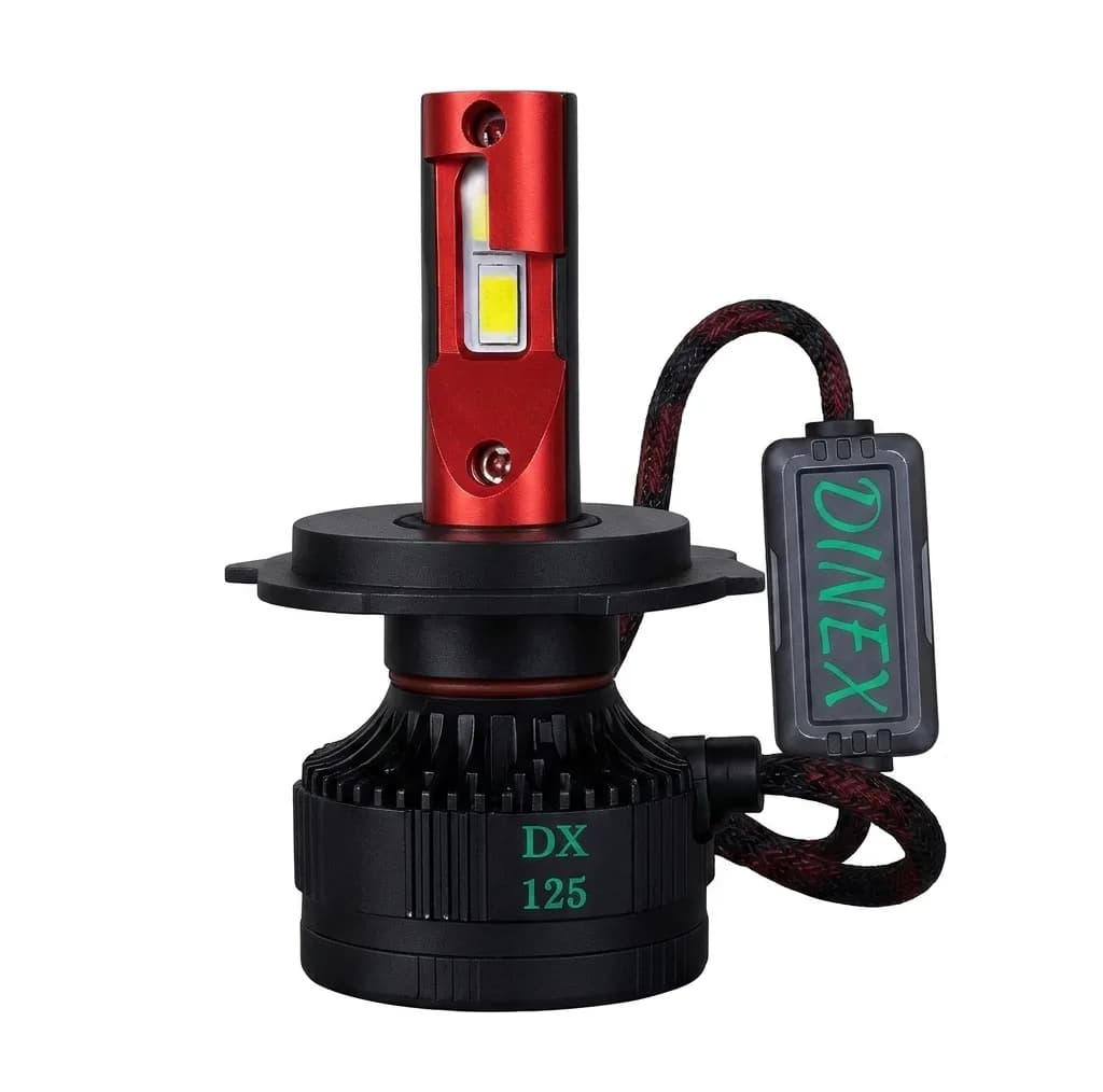 هدلایت لامپ خودرو دینکس مدل DX-125 دو رنگ پایه H4 بسته دو عددی — تصویر ۴