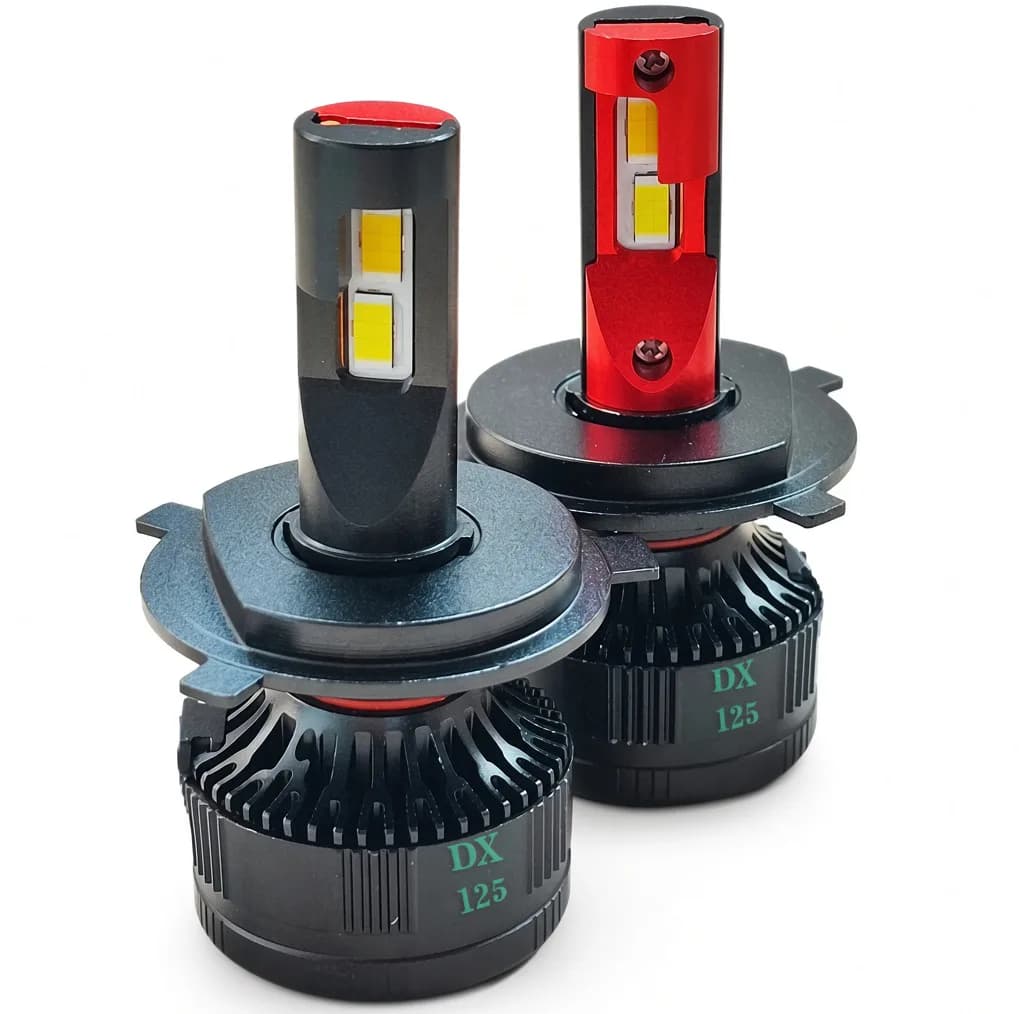 هدلایت لامپ خودرو دینکس مدل DX-125 دو رنگ پایه H4 بسته دو عددی — تصویر ۵