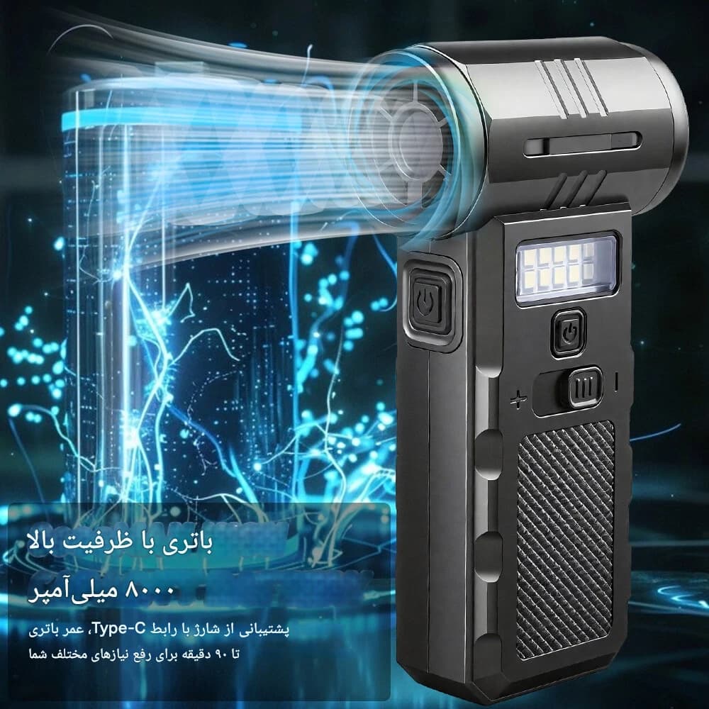 جت فن و جارو شارژی براشلس F28 وایولنت چند کاره — تصویر ۳