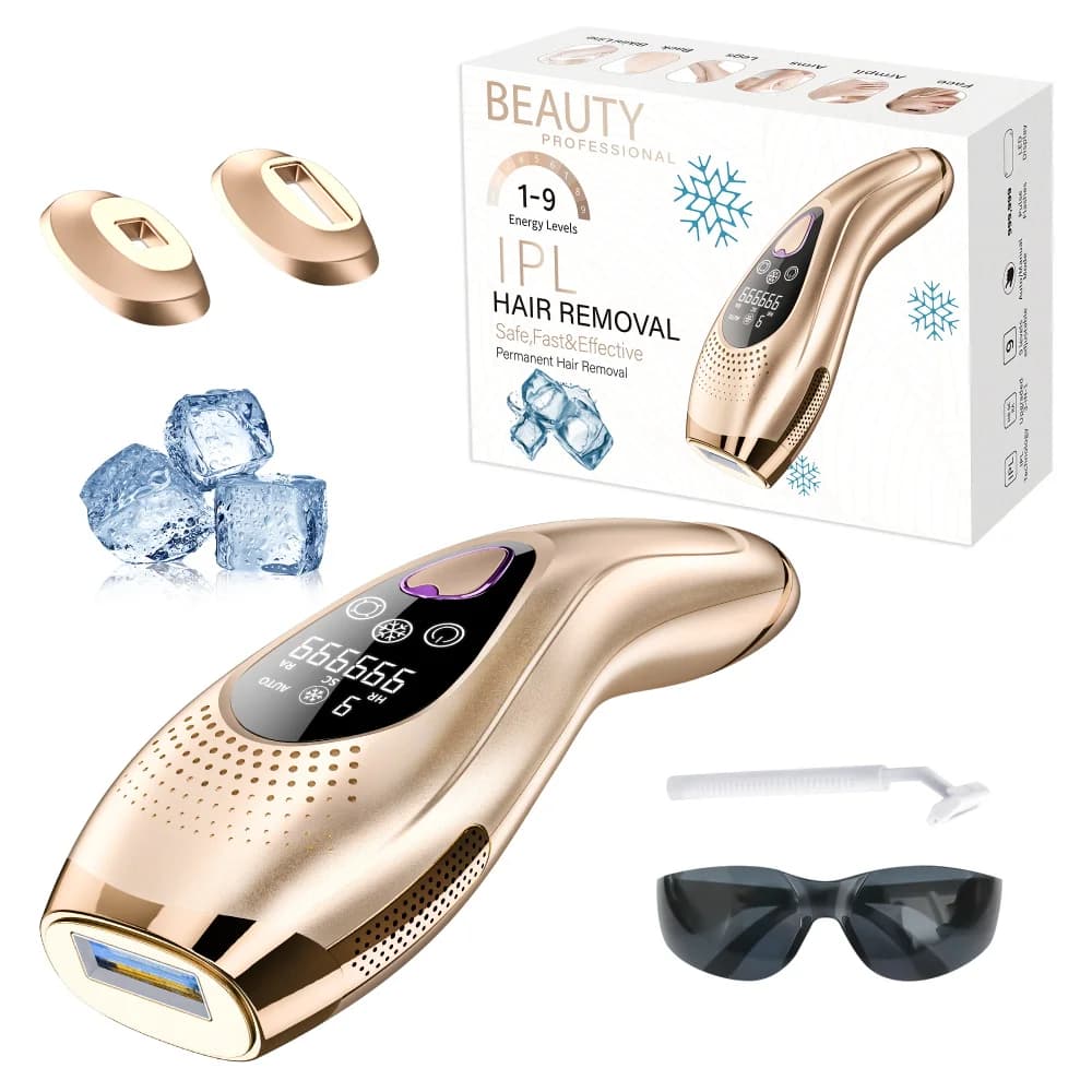 🔥 دستگاه لیزر خانگی حذف موهای زائد BHRL-10 | IPL حرفهای 1,000,000 شات + سیستم Ice Cooling