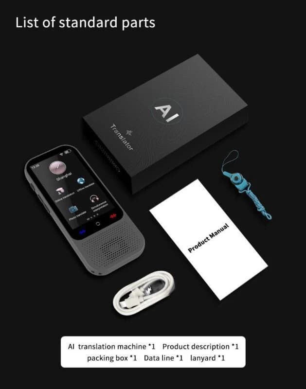 مترجم صوتی هوشمند دوربین‌دار S80 Pro – پشتیبانی از 138 زبان با ترجمه آفلاین و آنلاین — تصویر ۷