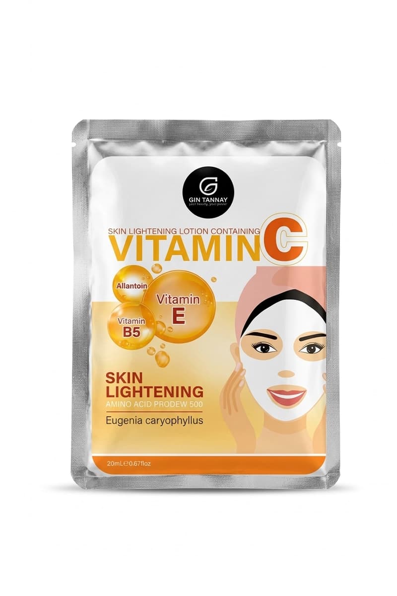 ماسک ورقه‌ای ویتامین C ژین تانای حجم ۲۰ میلی‌لیتر