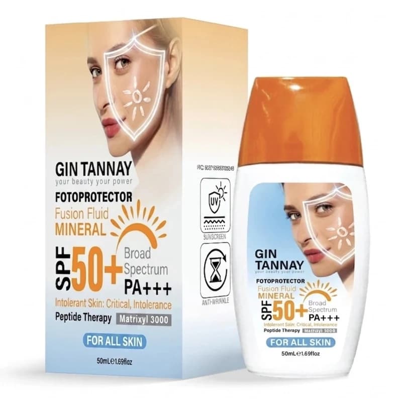فلوئید ضد آفتاب بی‌رنگ ژین تانای SPF 50 مدل Fotoprotector حجم ۵۰ میلی‌لیتر