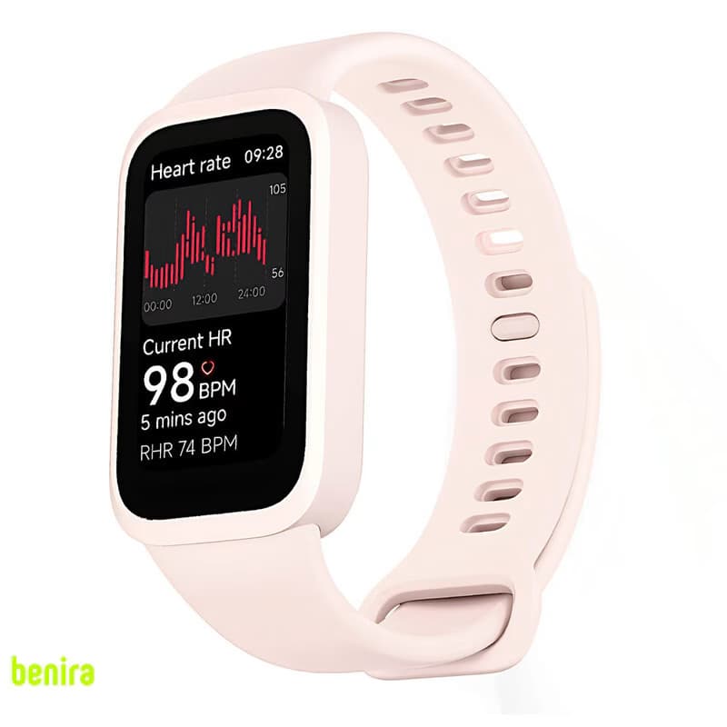ساعت هوشمند 46 میلیمتری شیائومی مدل Smart Band 9 Active، کنترل موسیقی، کنترل سطح اکسیژن خون، شمارش ضربان قلب، پایش وضعیت خواب، با بند پلاستیکی — تصویر ۲