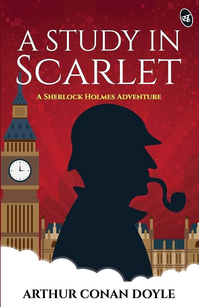 کتاب A Study in Scarlet (اتود در قرمز لاکی) اثر آرتور کانن دویل | جلد اول مجموعه Sherlock Holmes | نسخه EPUB انگلیسی