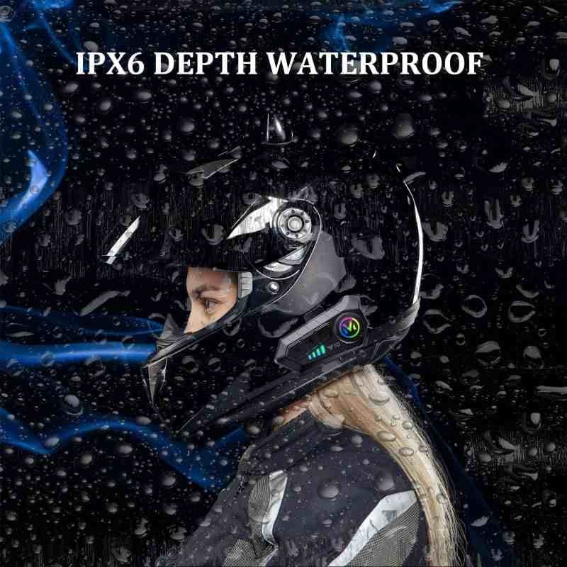 هدست بلوتوث کلاه ایمنی موتور سیکلت HELMET مدل Y10 — تصویر ۴