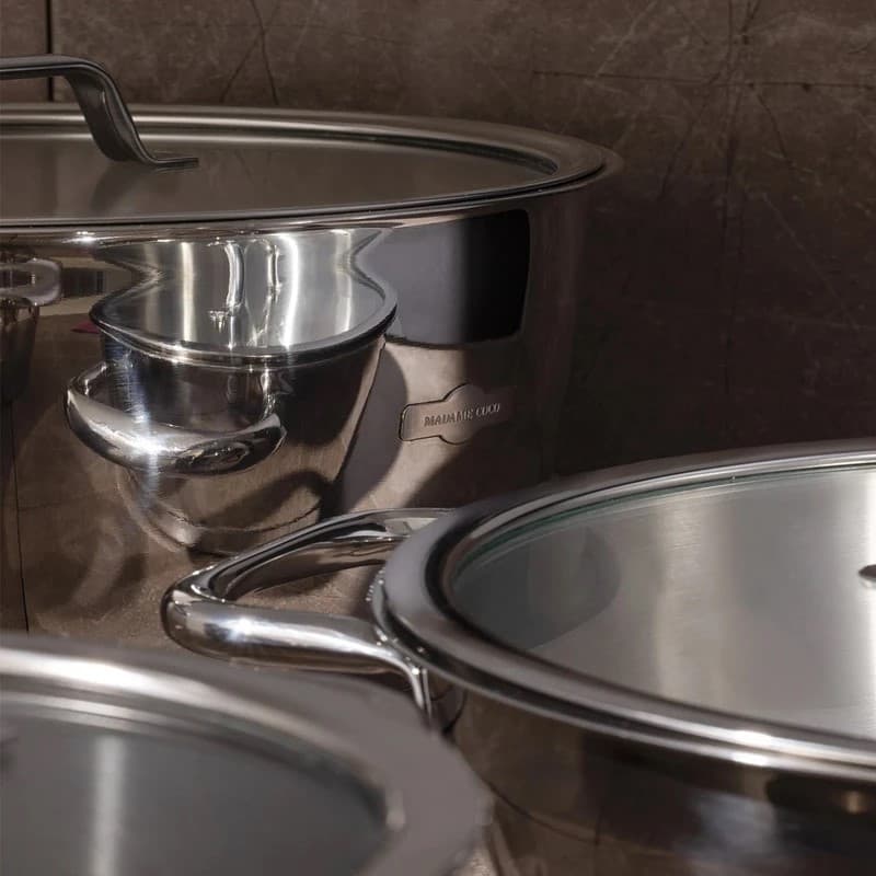سرویس قابلمه و تابه استیل 8 پارچه مادام کوکو مدل Nova Cookware Set - OFF — تصویر ۶