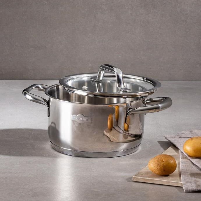 سرویس قابلمه و تابه استیل 8 پارچه مادام کوکو مدل Nova Cookware Set - OFF — تصویر ۱۱