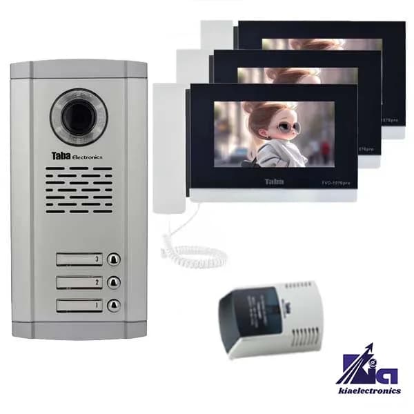 پکیج آیفون تصویری سه واحدی تابا TVD-1070 PRO و پنل سهند 1860